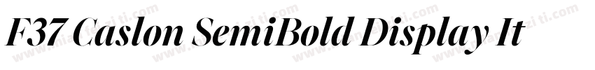F37 Caslon SemiBold Display Italic字体转换